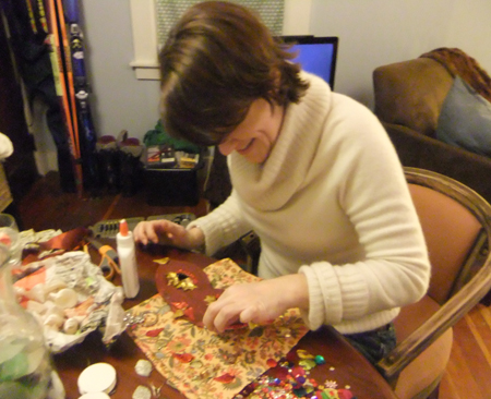 Photo documented proof of Jen enjoying herself crafting. See? It really is fun!