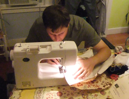 A man sewing. Nothing sexier.